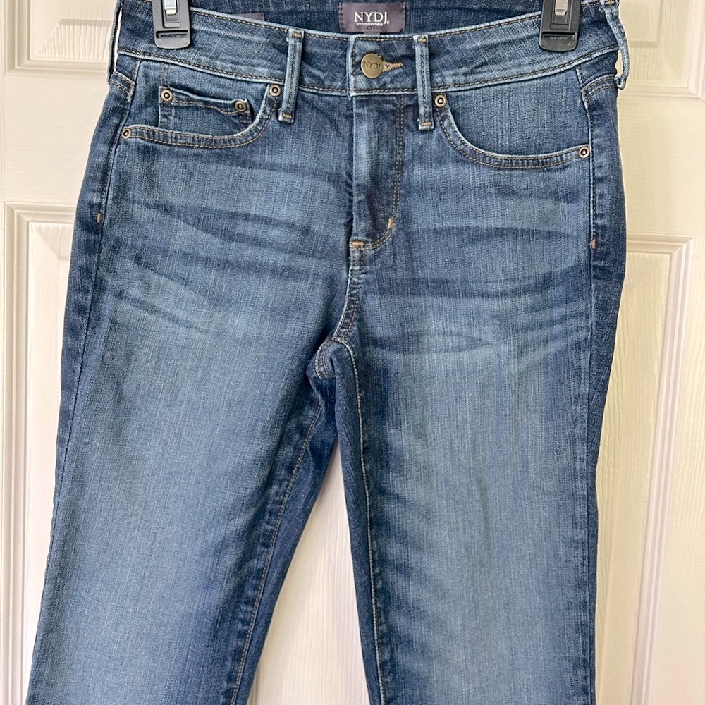 NYDJ Classic Indigo Sheri Slim Straight Leg Jeans - Picture 2 of 6
